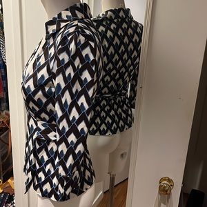 Vintage peacock DVF wrap “Jill" top